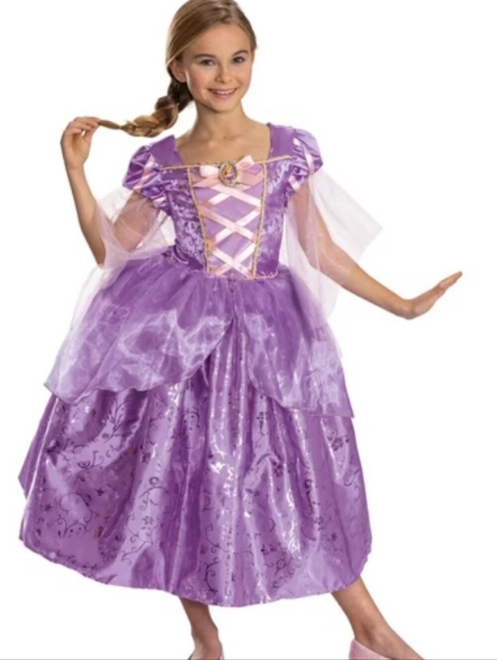 Disney Rapunzel Tangled Girls' Purple Princess Dress Up Costume 3T-4T